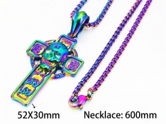 HY Stainless Steel 316L Necklaces (Religion Style)-HY28N0009IIC