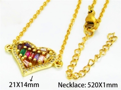 HY Wholesale Popular CZ Necklaces (Love Style)-HY54N0661PE