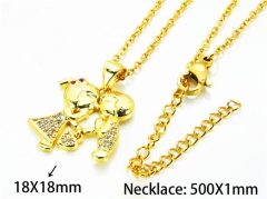 HY Wholesale Popular CZ Necklaces (Love Style)-HY54N0600OW