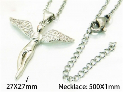 HY Wholesale Popular Crystal Zircon Necklaces (Love Style)-HY54N0643NL