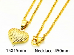 HY Stainless Steel 316L Necklaces (Love Style)-HY73N0147JL