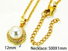 HY Wholesale Popular CZ Necklaces (Pearl Style)-HY54N0499NZ