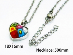 HY Stainless Steel 316L Necklaces (Love Style)-HY64N0029NW