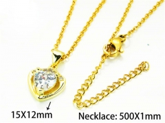 HY Wholesale Popular CZ Necklaces (Love Style)-HY54N0610OA