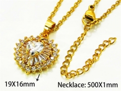 HY Wholesale Popular CZ Necklaces (Crystal)-HY54N0495OF