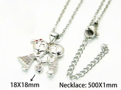 HY Wholesale Popular Crystal Zircon Necklaces (Love Style)-HY54N0599N5