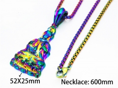 HY Stainless Steel 316L Necklaces (Religion Style)-HY28N0006IIQ
