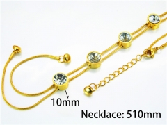 HY Stainless Steel 316L Necklaces (Crystal)-HY81N0010IJD
