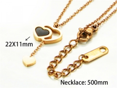 HY Stainless Steel 316L Necklaces (Love Style)-HY93N0165OLR
