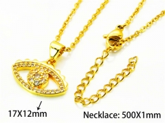 HY Wholesale Popular CZ Necklaces (Eyes style)-HY54N0521ML