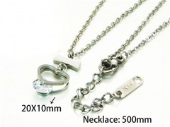 HY Stainless Steel 316L Necklaces (Love Style)-HY93N0166MD