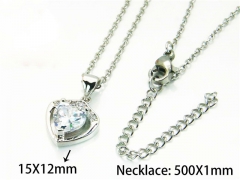 HY Wholesale Popular Crystal Zircon Necklaces (Love Style)-HY54N0609NL