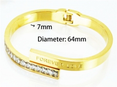 HY Stainless Steel 316L Bangle (Crystal)-HY14B0166HPL