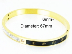 HY Stainless Steel 316L Bangle (Crystal)-HY80B0796HOF