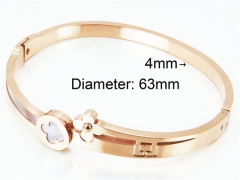 HY Stainless Steel 316L Bangle (Natural shell)-HY80B0828HOQ