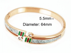 HY Stainless Steel 316L Bangle (Crystal)-HY80B0825HPA