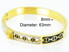 HY Stainless Steel 316L Bangle (Crystal)-HY80B0787HPQ
