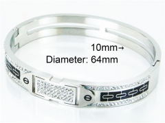 HY Stainless Steel 316L Bangle (Crystal)-HY80B0783HMR