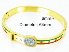 HY Stainless Steel 316L Bangle (Crystal)-HY80B0821HOS