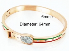 HY Stainless Steel 316L Bangle (Crystal)-HY80B0822HOA