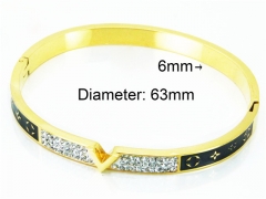 HY Stainless Steel 316L Bangle (Crystal)-HY80B0848HNW