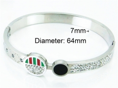 HY Stainless Steel 316L Bangle (Crystal)-HY80B0817HLB