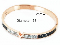 HY Stainless Steel 316L Bangle (Crystal)-HY80B0849HNS