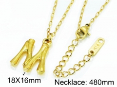 HY Wholesale Stainless Steel 316L Necklaces (Letter Style)-HY09N0269MV
