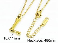 HY Wholesale Stainless Steel 316L Necklaces (Letter Style)-HY09N0268MB