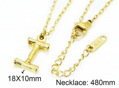 HY Wholesale Stainless Steel 316L Necklaces (Letter Style)-HY09N0265MW