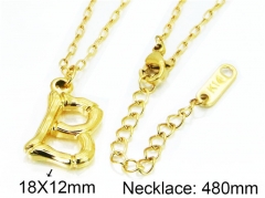 HY Wholesale Stainless Steel 316L Necklaces (Letter Style)-HY09N0258MQ