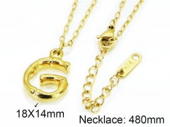 HY Wholesale Stainless Steel 316L Necklaces (Letter Style)-HY09N0263MG