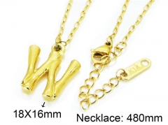 HY Wholesale Stainless Steel 316L Necklaces (Letter Style)-HY09N0279MW