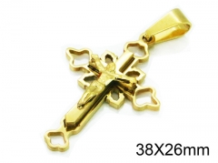 HY Jewelry Stainless Steel 316L Pendants (cross)-HY08P0813MS