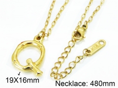 HY Wholesale Stainless Steel 316L Necklaces (Letter Style)-HY09N0273MQ