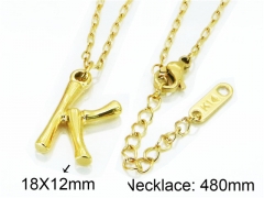 HY Wholesale Stainless Steel 316L Necklaces (Letter Style)-HY09N0267MZ