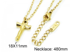 HY Wholesale Stainless Steel 316L Necklaces (Letter Style)-HY09N0276MT