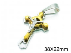 HY Jewelry Stainless Steel 316L Pendants (cross)-HY08P0807MG