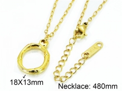 HY Wholesale Stainless Steel 316L Necklaces (Letter Style)-HY09N0271ME