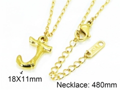 HY Wholesale Stainless Steel 316L Necklaces (Letter Style)-HY09N0266MA