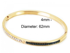 HY Wholesale Stainless Steel 316L Bangle (Crystal)-HY14B0168HNQ