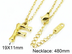 HY Wholesale Stainless Steel 316L Necklaces (Letter Style)-HY09N0262MF