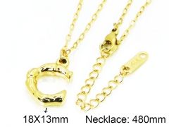 HY Wholesale Stainless Steel 316L Necklaces (Letter Style)-HY09N0259MW