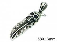 HY Wholesale Stainless Steel 316L Pendants (Skull Style)-HY28P0105OB