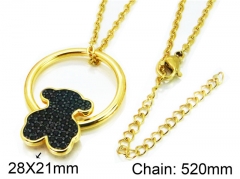 HY Stainless Steel 316L Necklaces (Bear Style)-HY90N0081HPT