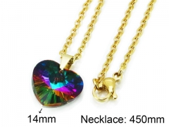 HY Stainless Steel 316L Necklaces(Crystal)-HY85N0106JL