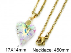 HY Stainless Steel 316L Necklaces(Crystal)-HY85N0113KLC