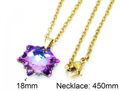 HY Stainless Steel 316L Necklaces(Crystal)-HY85N0111KLR