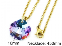 HY Stainless Steel 316L Necklaces(Crystal)-HY85N0108K5