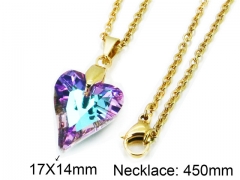 HY Stainless Steel 316L Necklaces(Crystal)-HY85N0114KLZ